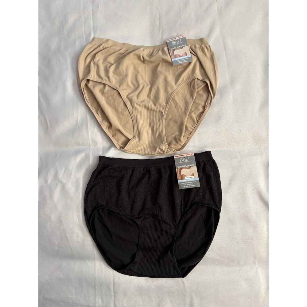 NEW Bali Comfort Revolution Bali Briefs Style 803J Size 10/11 Multicolor 2 Pair